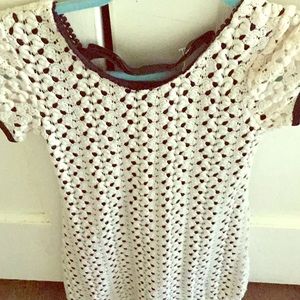 Sally Miller Couture Black and White Lace Dress